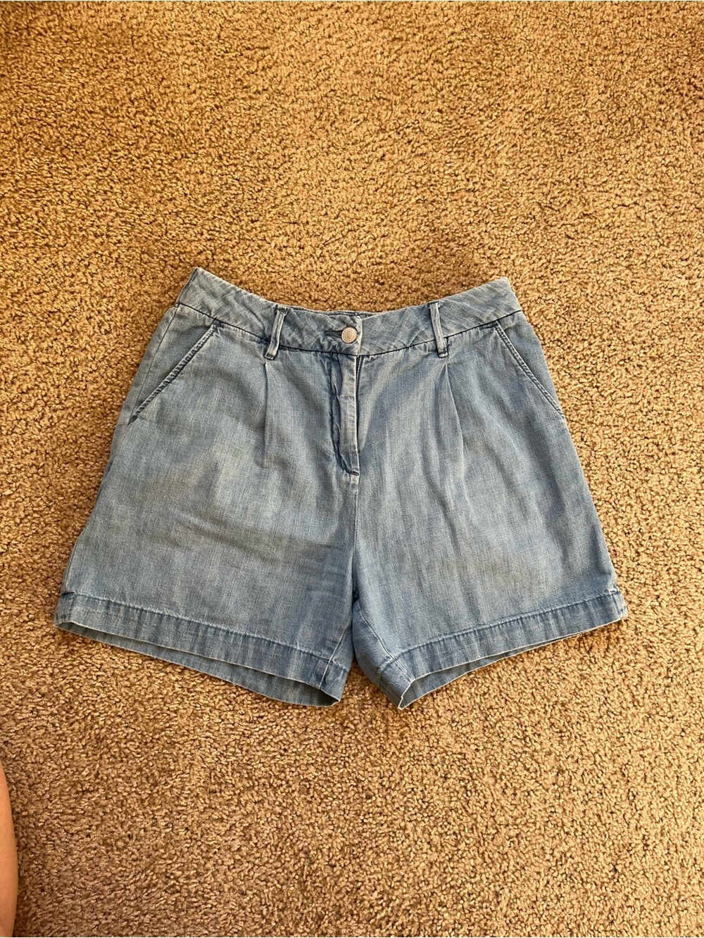 RW&CO 100% Cotton Light Blue Women's Soft Denim Shorts